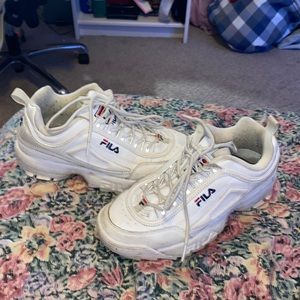 White Fila shoes